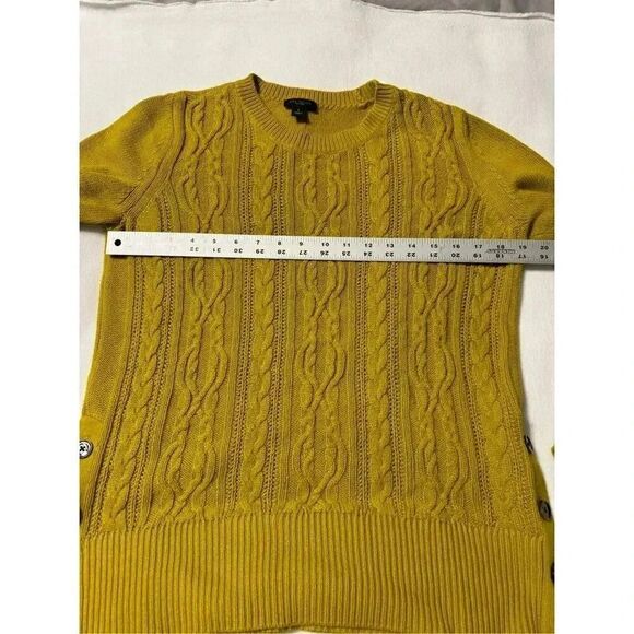 Ann Taylor Cable Knit Sweater | Mustard color | Size Medium - Picture 3 of 5